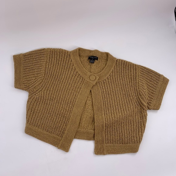 August Silk Cable Knit One Button Sweater Top NWOT - Picture 2 of 3